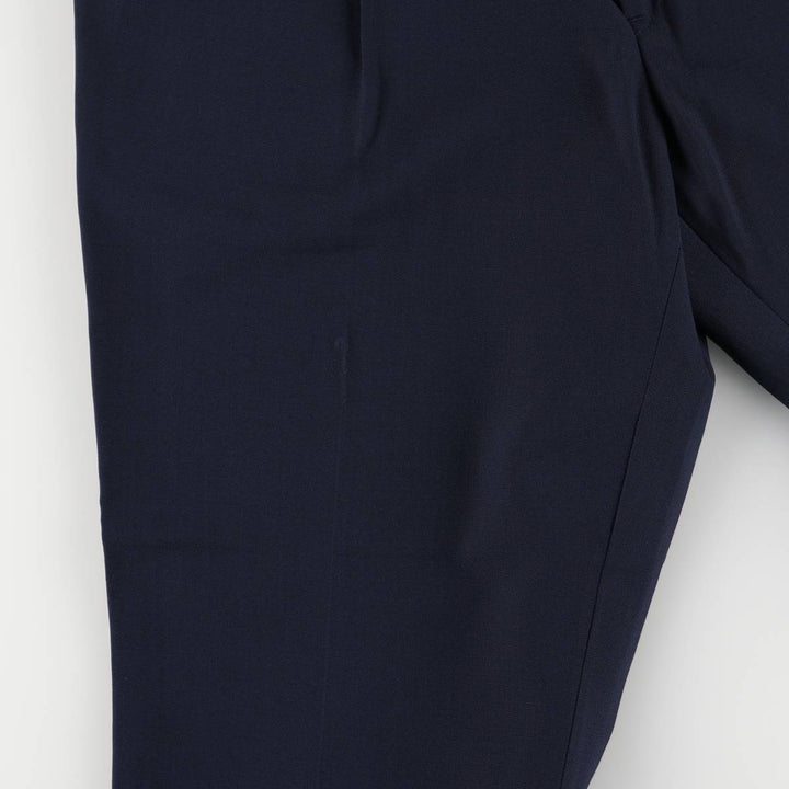 AUSTIN MANOR Two-pleat Slacks, Men's Size W31 unclear navy blue type Vintage Second Hand