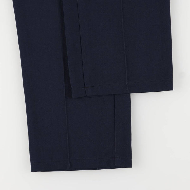 AUSTIN MANOR Two-pleat Slacks, Men's Size W31 unclear navy blue type Vintage Second Hand