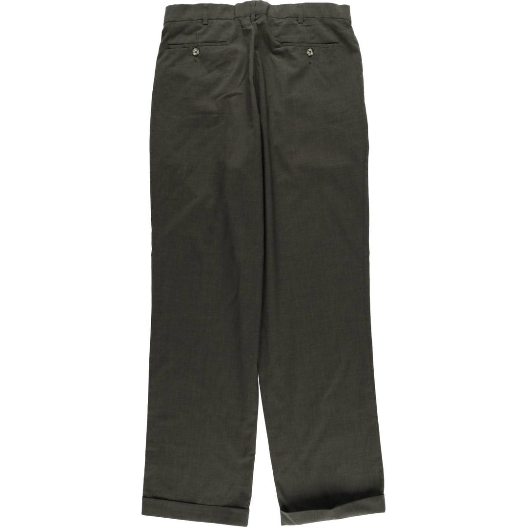 Geoffrey Beene Men's Two-Pleated Slacks, Size W33 polyester Khaki type Vintage Second Hand