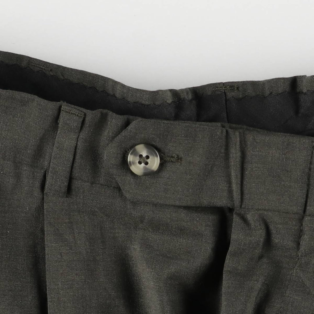 Geoffrey Beene Men's Two-Pleated Slacks, Size W33 polyester Khaki type Vintage Second Hand