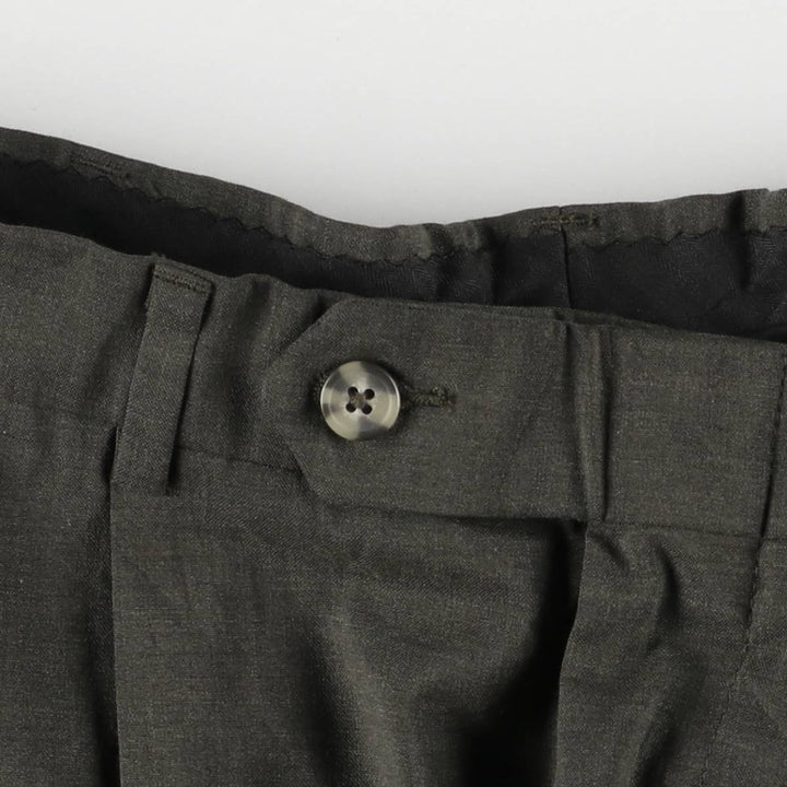 Geoffrey Beene Men's Two-Pleated Slacks, Size W33 polyester Khaki type Vintage Second Hand