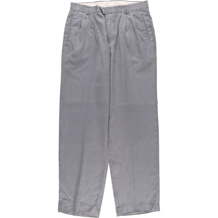 Giorgio Ferraro GIORGIO FERRARO Two-pleat Slacks Men's W33 polyester gray type Vintage Second Hand