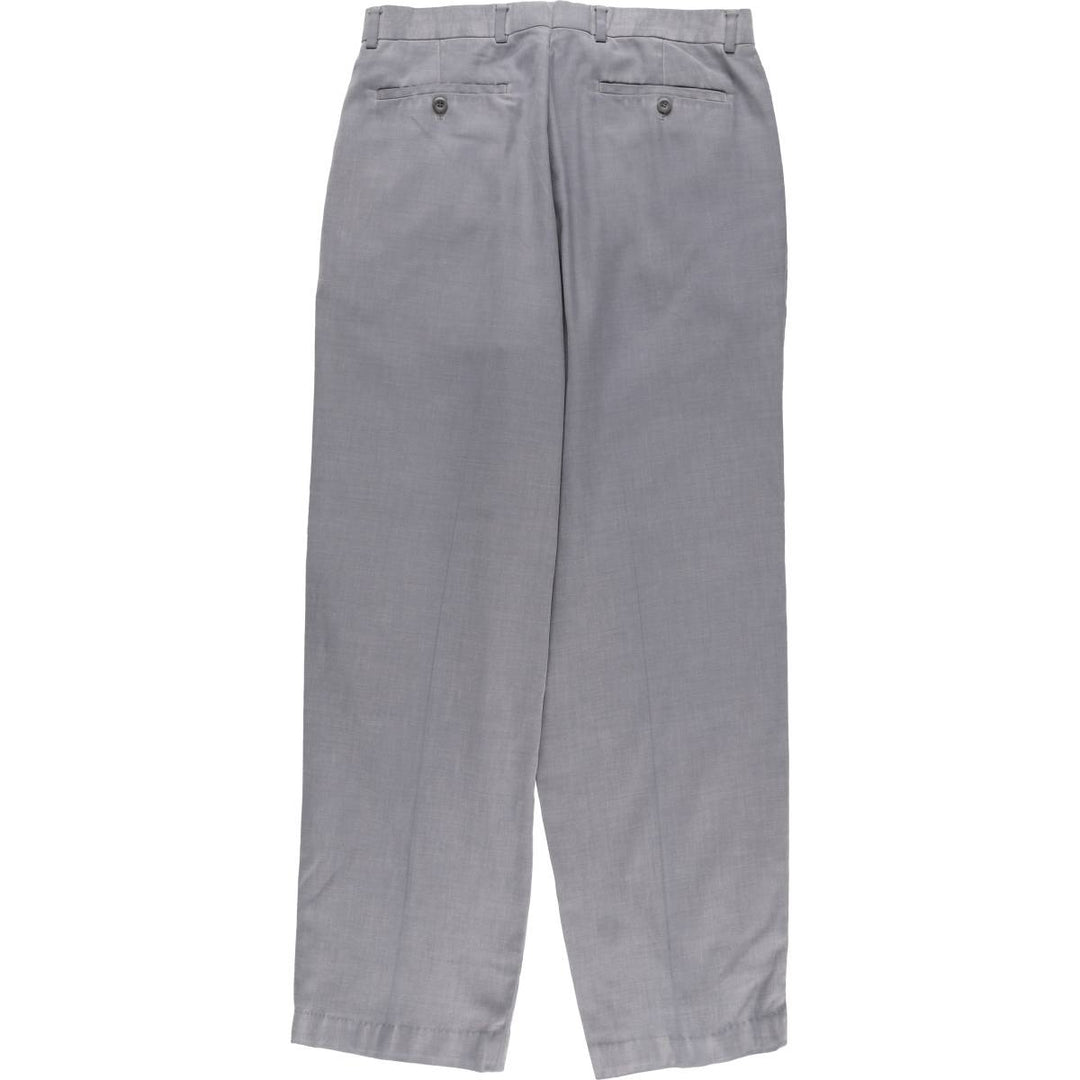 Giorgio Ferraro GIORGIO FERRARO Two-pleat Slacks Men's W33 polyester gray type Vintage Second Hand