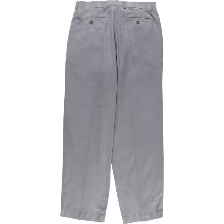 Giorgio Ferraro GIORGIO FERRARO Two-pleat Slacks Men's W33 polyester gray type Vintage Second Hand