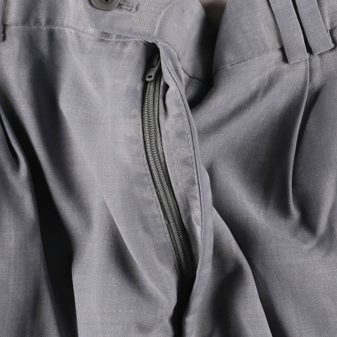 Giorgio Ferraro GIORGIO FERRARO Two-pleat Slacks Men's W33 polyester gray type Vintage Second Hand