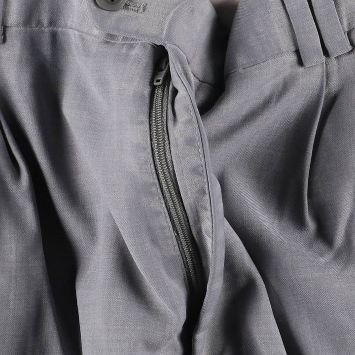Giorgio Ferraro GIORGIO FERRARO Two-pleat Slacks Men's W33 polyester gray type Vintage Second Hand