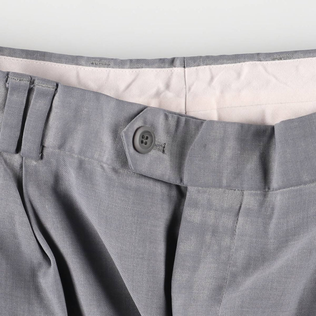 Giorgio Ferraro GIORGIO FERRARO Two-pleat Slacks Men's W33 polyester gray type Vintage Second Hand