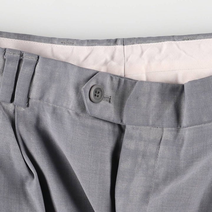 Giorgio Ferraro GIORGIO FERRARO Two-pleat Slacks Men's W33 polyester gray type Vintage Second Hand