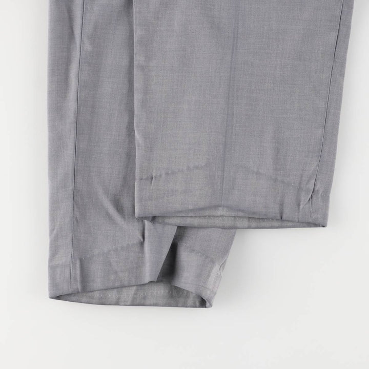 Giorgio Ferraro GIORGIO FERRARO Two-pleat Slacks Men's W33 polyester gray type Vintage Second Hand