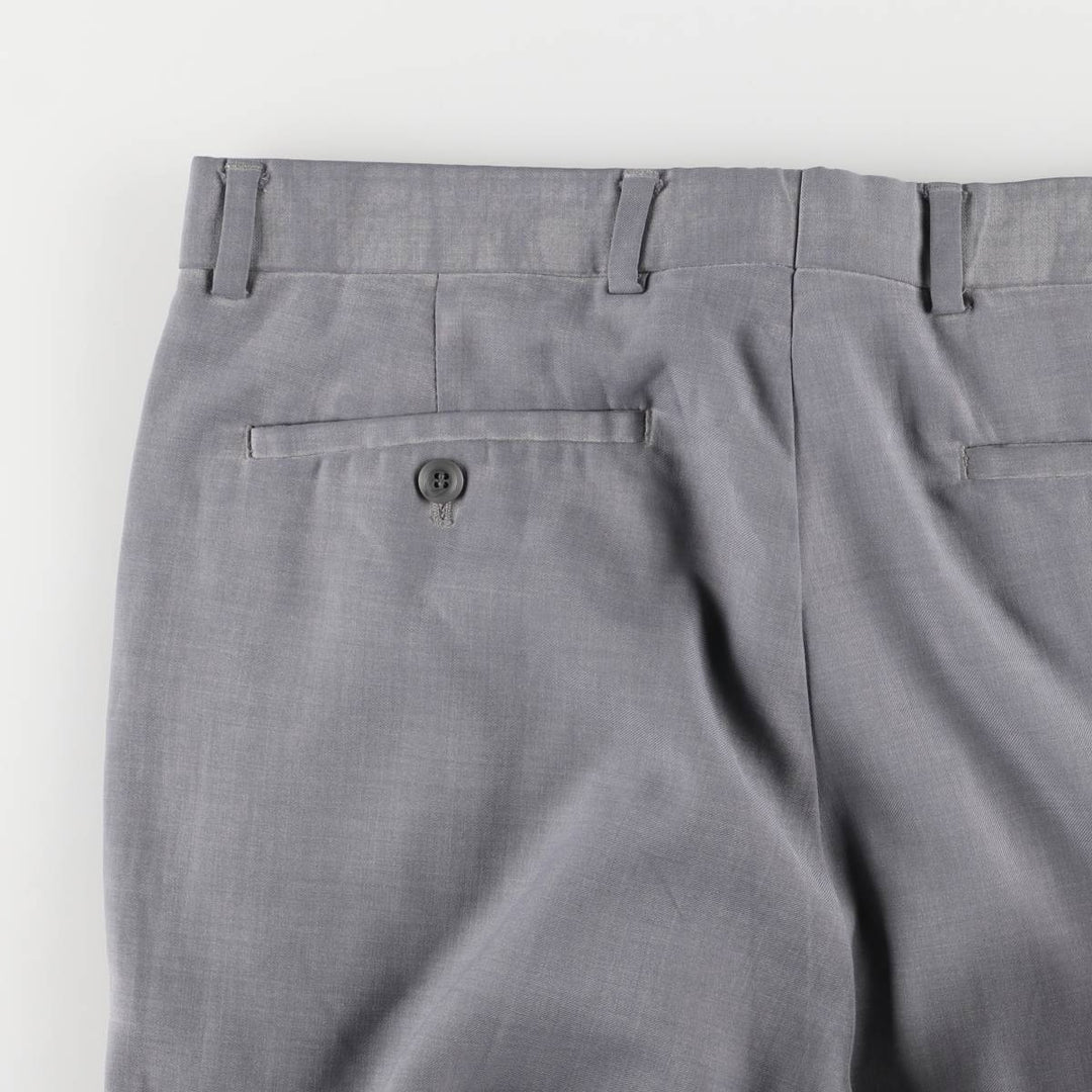 Giorgio Ferraro GIORGIO FERRARO Two-pleat Slacks Men's W33 polyester gray type Vintage Second Hand