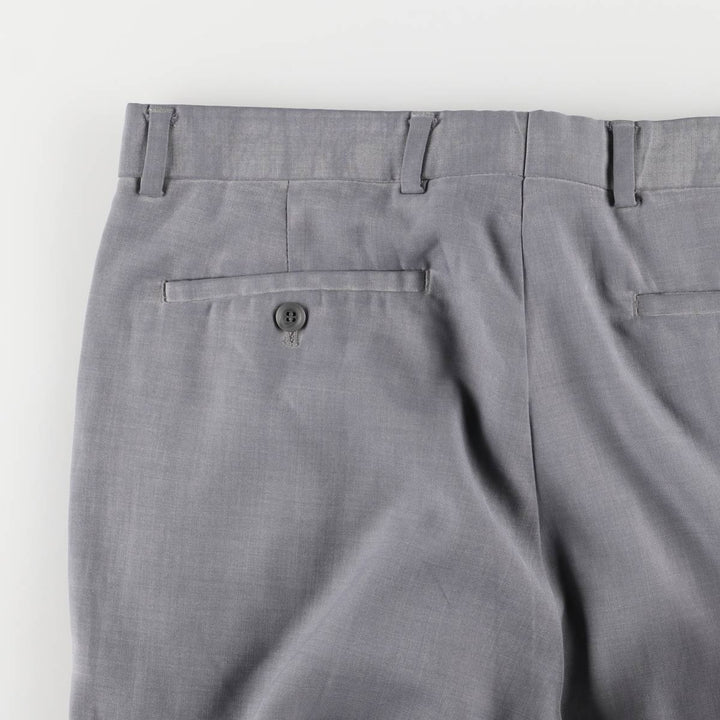 Giorgio Ferraro GIORGIO FERRARO Two-pleat Slacks Men's W33 polyester gray type Vintage Second Hand