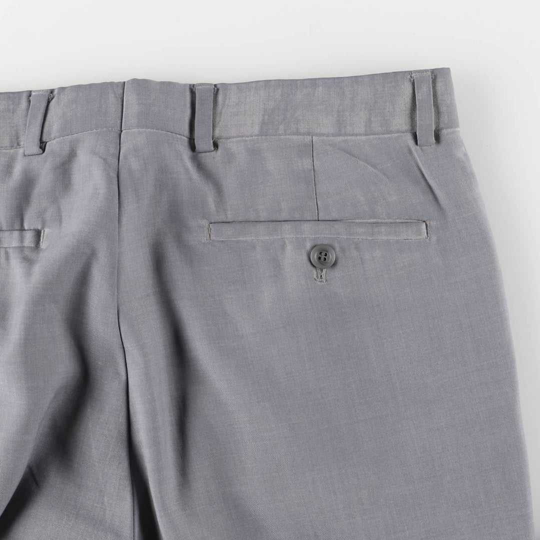 Giorgio Ferraro GIORGIO FERRARO Two-pleat Slacks Men's W33 polyester gray type Vintage Second Hand