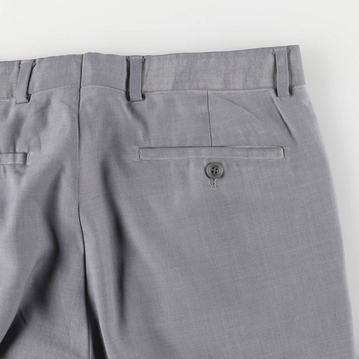Giorgio Ferraro GIORGIO FERRARO Two-pleat Slacks Men's W33 polyester gray type Vintage Second Hand