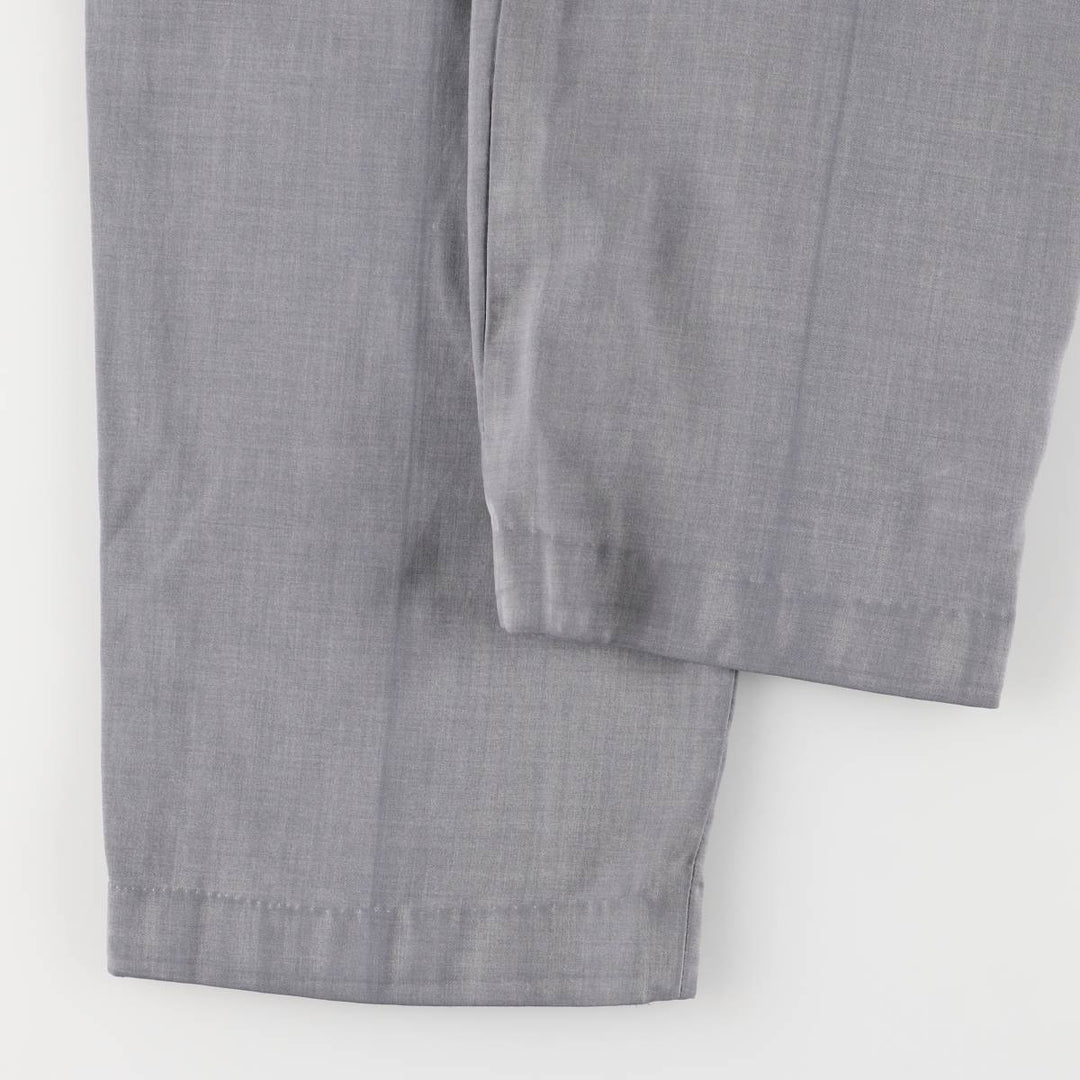 Giorgio Ferraro GIORGIO FERRARO Two-pleat Slacks Men's W33 polyester gray type Vintage Second Hand