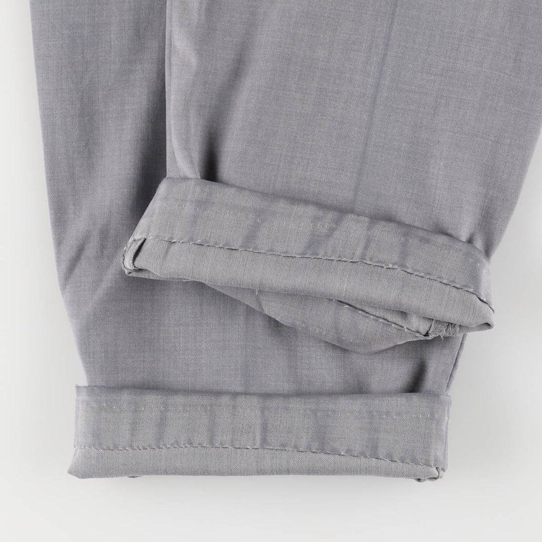 Giorgio Ferraro GIORGIO FERRARO Two-pleat Slacks Men's W33 polyester gray type Vintage Second Hand