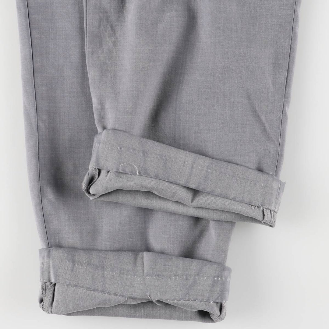 Giorgio Ferraro GIORGIO FERRARO Two-pleat Slacks Men's W33 polyester gray type Vintage Second Hand