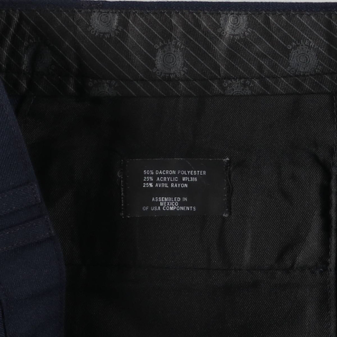 GALLERY SOFTWEAR Two-pleat Slacks, Men's, Size W32 polyester navy blue type Vintage Second Hand