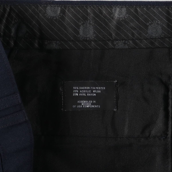 GALLERY SOFTWEAR Two-pleat Slacks, Men's, Size W32 polyester navy blue type Vintage Second Hand