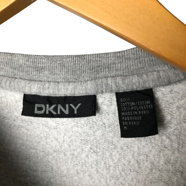 DKNY logo sweatshirt, men's size M cotton gray type Vintage Second Hand