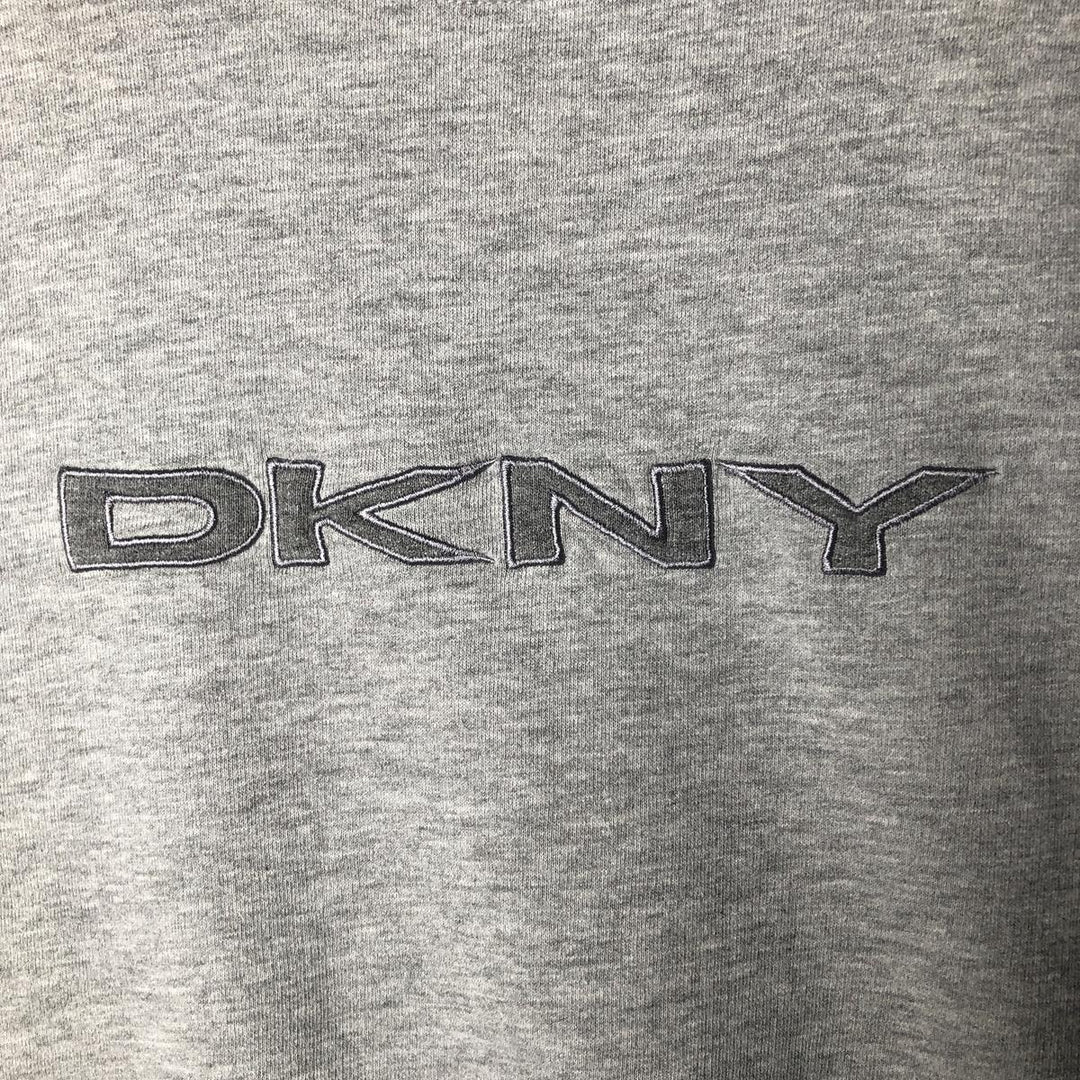 DKNY logo sweatshirt, men's size M cotton gray type Vintage Second Hand