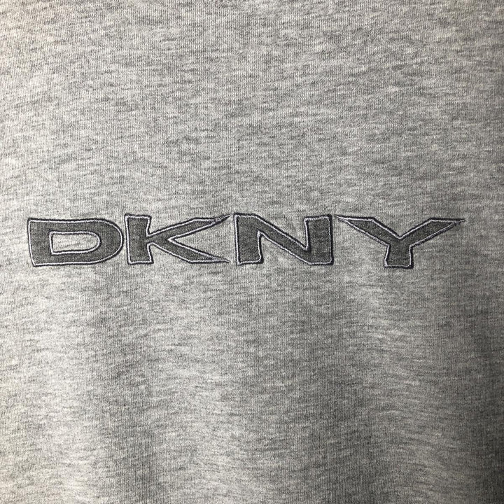DKNY logo sweatshirt, men's size M cotton gray type Vintage Second Hand