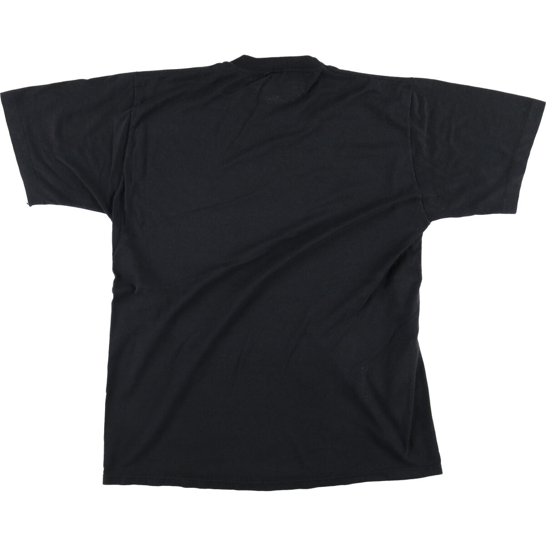 Vintage 80s-90'S Jerzees Printed T-Shirt, Made in USA, Men's XL cotton black type Vintage Second Hand