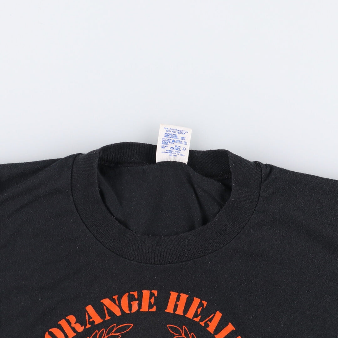 Vintage 80s-90'S Jerzees Printed T-Shirt, Made in USA, Men's XL cotton black type Vintage Second Hand
