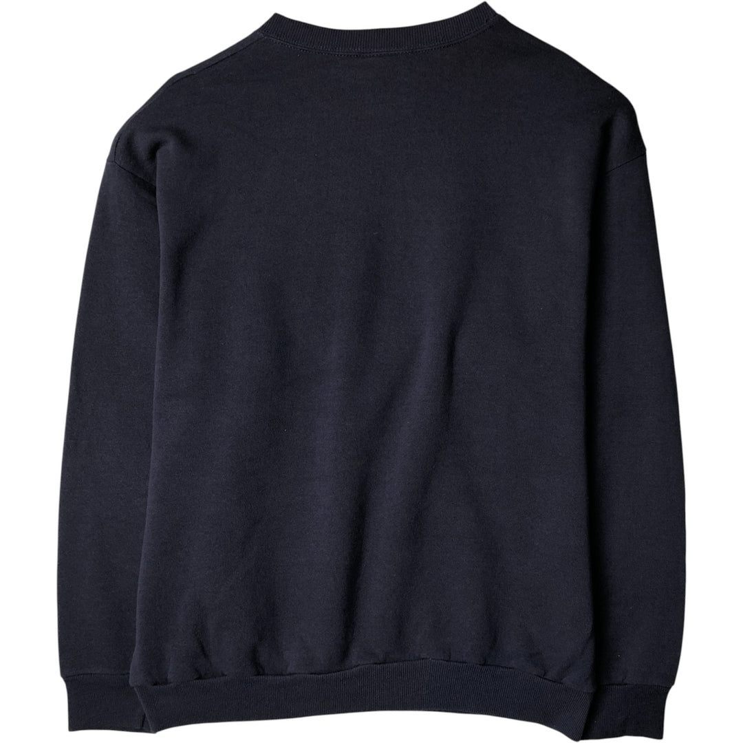 90'S Lee Message Print Sweatshirt, Made in USA, Men's L Size, Vintage cotton navy blue type Vintage Second Hand