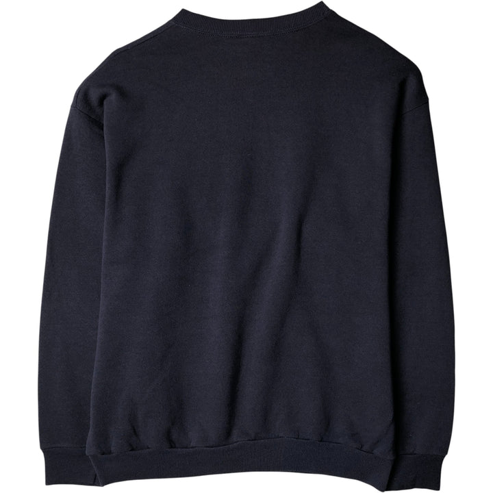 90'S Lee Message Print Sweatshirt, Made in USA, Men's L Size, Vintage cotton navy blue type Vintage Second Hand