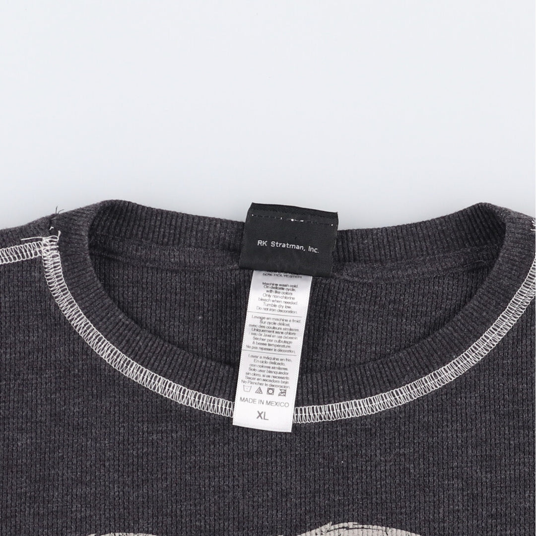 Harley-Davidson Eagle Pattern Thermal Long T-Shirt, Men's Size XL cotton Charcoal Vintage Second Hand