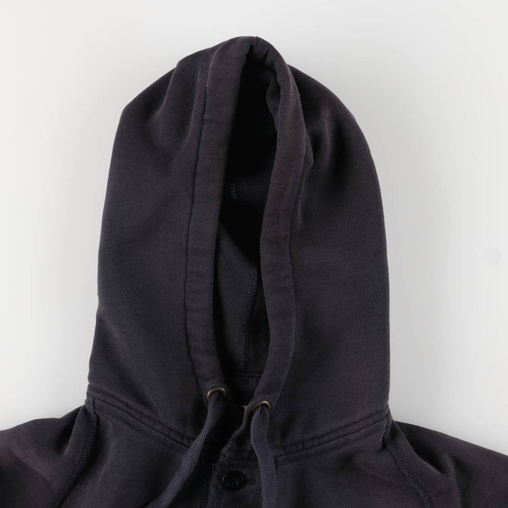 Ralph Lauren POLO by Ralph Lauren half-button sweatshirt pullover hoodie, men's size M cotton navy blue type Vintage Second Hand