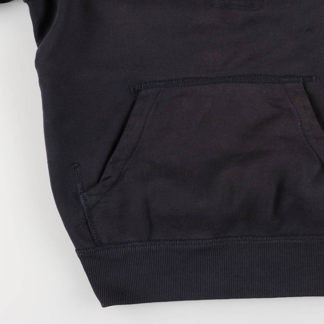 Ralph Lauren POLO by Ralph Lauren half-button sweatshirt pullover hoodie, men's size M cotton navy blue type Vintage Second Hand