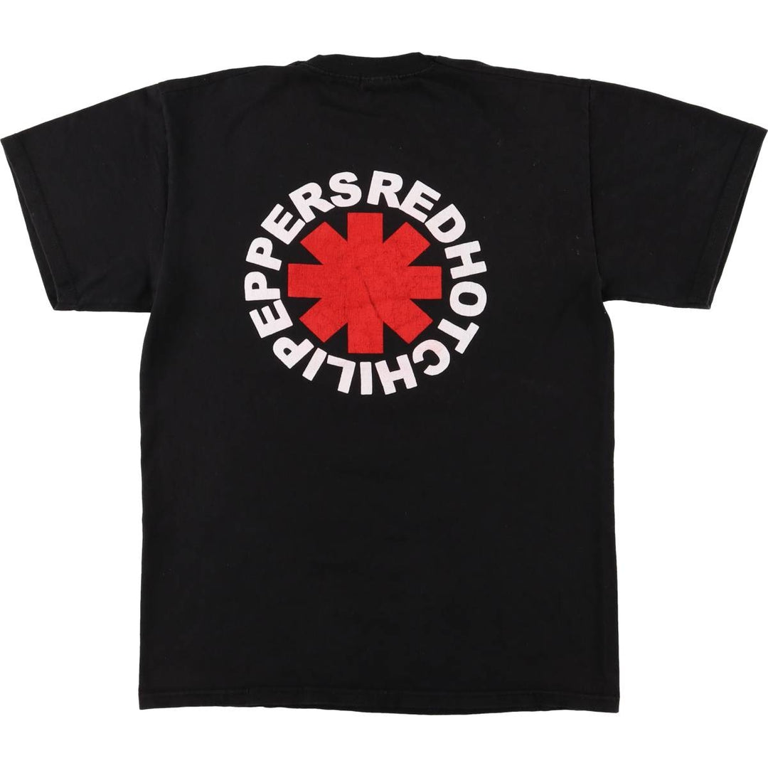Fruit of the Loom RED HOT CHILI PEPPERS Band T-Shirt, Men's Size Medium cotton black type Vintage Second Hand