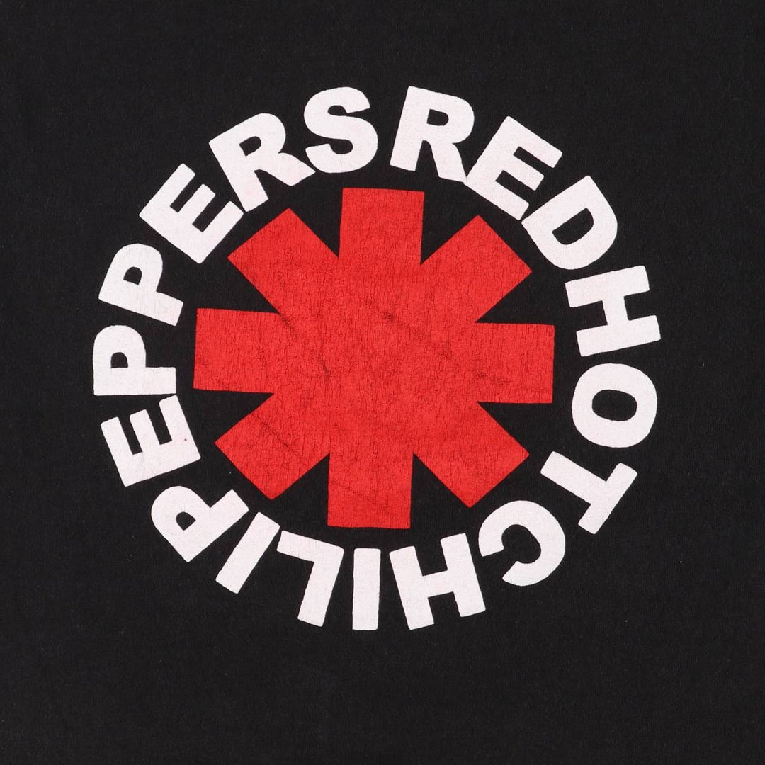 Fruit of the Loom RED HOT CHILI PEPPERS Band T-Shirt, Men's Size Medium cotton black type Vintage Second Hand