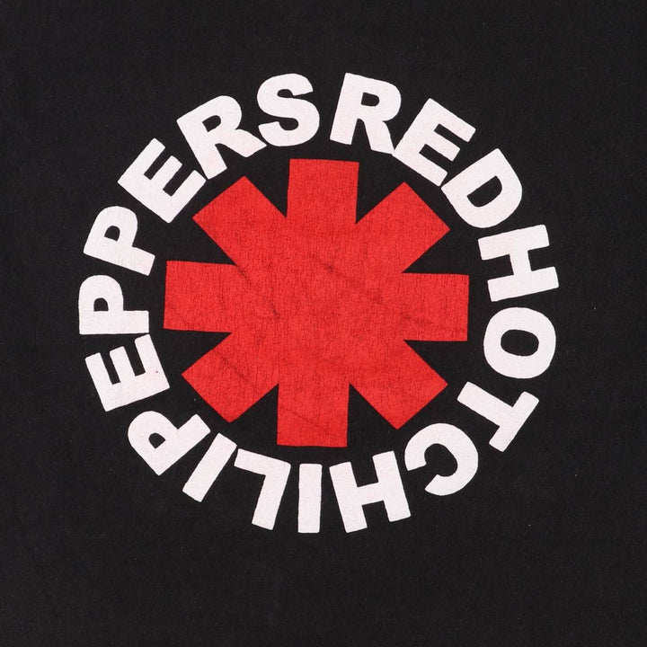 Fruit of the Loom RED HOT CHILI PEPPERS Band T-Shirt, Men's Size Medium cotton black type Vintage Second Hand