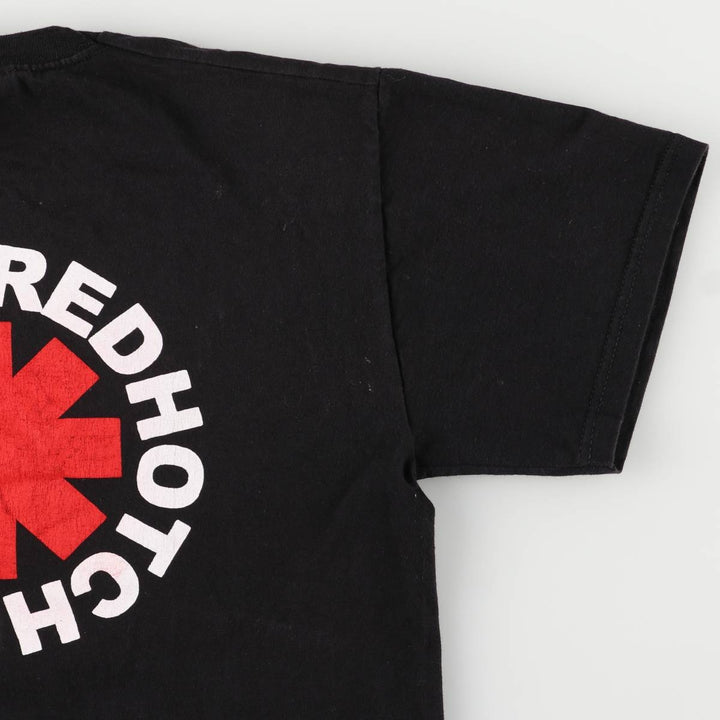 Fruit of the Loom RED HOT CHILI PEPPERS Band T-Shirt, Men's Size Medium cotton black type Vintage Second Hand
