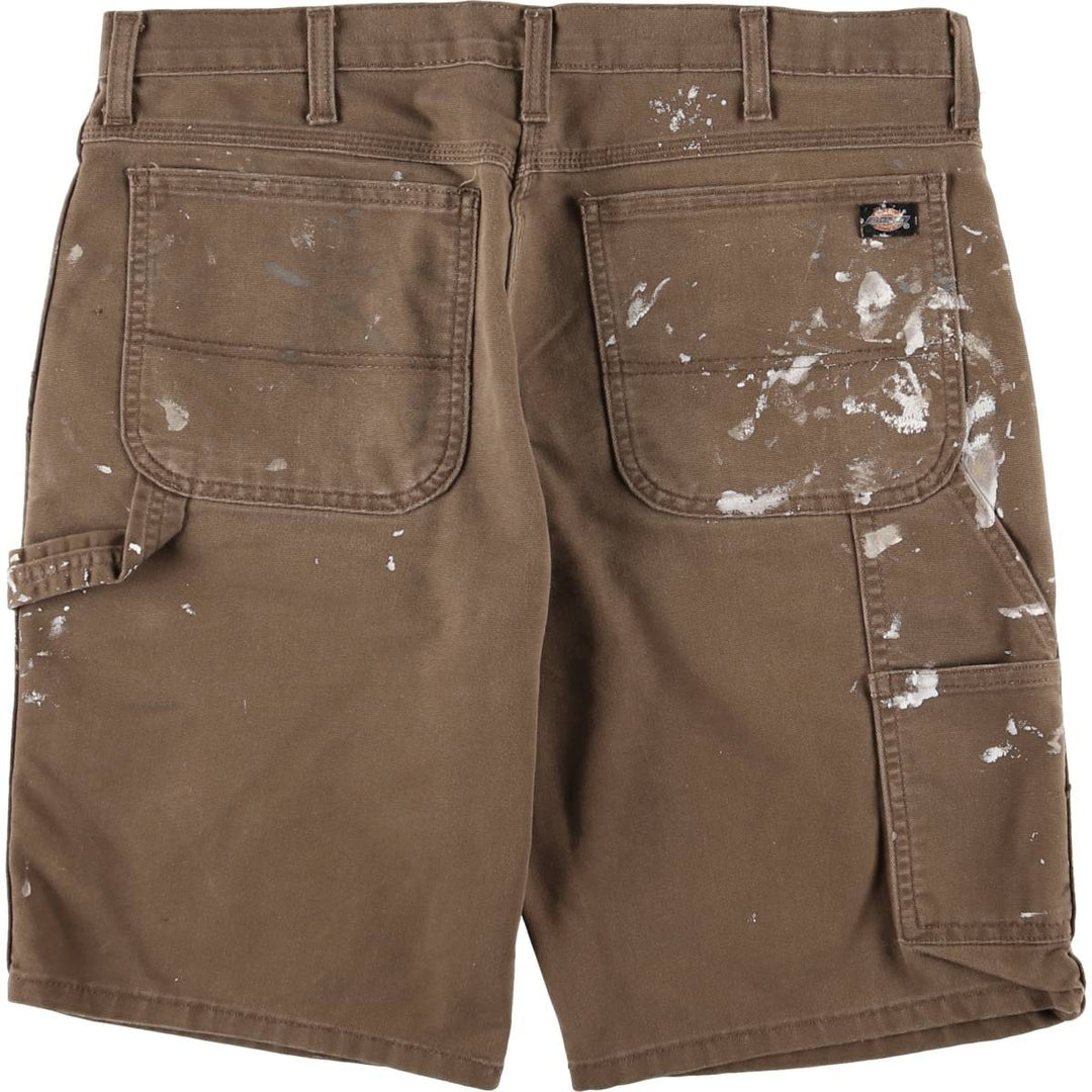 Dickies FLEX REGULER Painted Duck Painter Shorts, Men's, Size W36 cotton brown type Vintage Second Hand