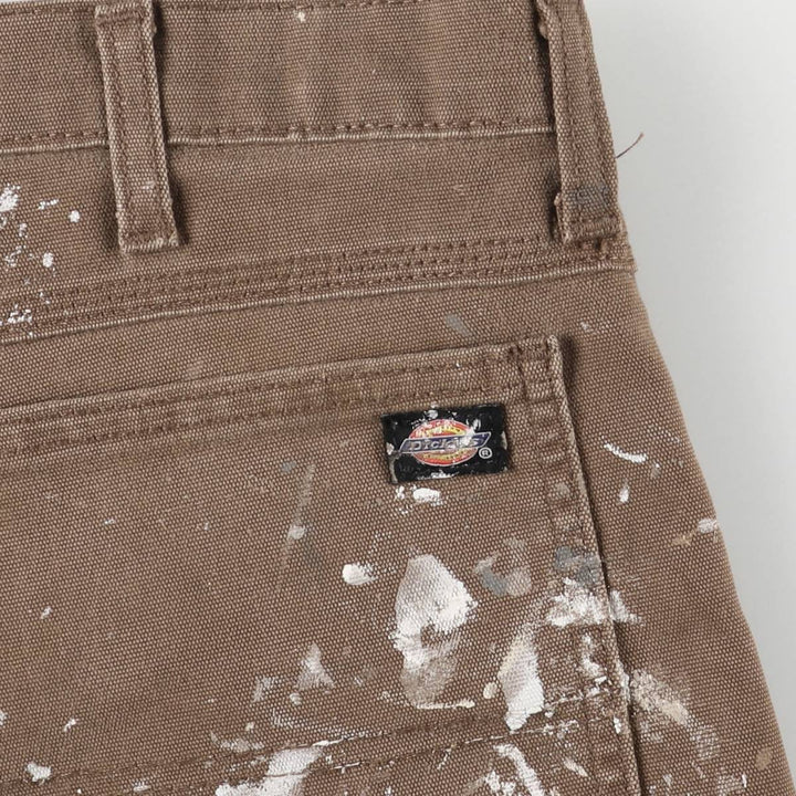 Dickies FLEX REGULER Painted Duck Painter Shorts, Men's, Size W36 cotton brown type Vintage Second Hand