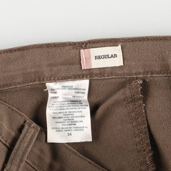 Dickies FLEX REGULER Painted Duck Painter Shorts, Men's, Size W36 cotton brown type Vintage Second Hand