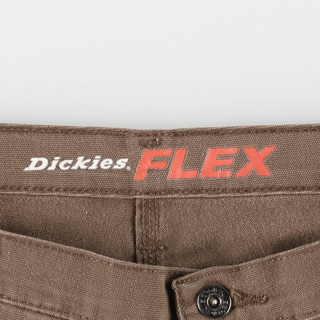 Dickies FLEX REGULER Painted Duck Painter Shorts, Men's, Size W36 cotton brown type Vintage Second Hand