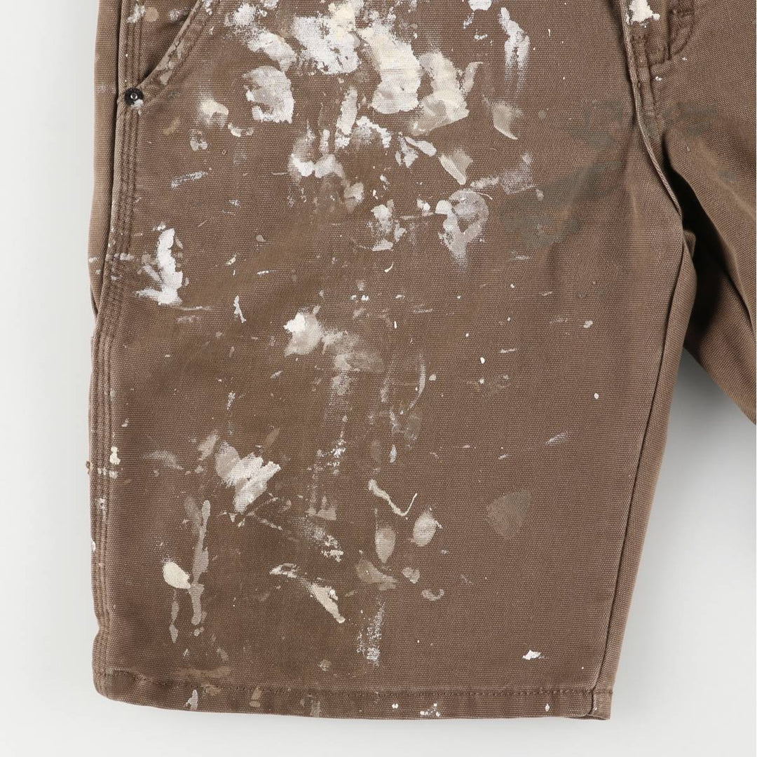 Dickies FLEX REGULER Painted Duck Painter Shorts, Men's, Size W36 cotton brown type Vintage Second Hand