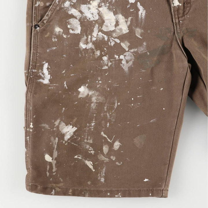 Dickies FLEX REGULER Painted Duck Painter Shorts, Men's, Size W36 cotton brown type Vintage Second Hand
