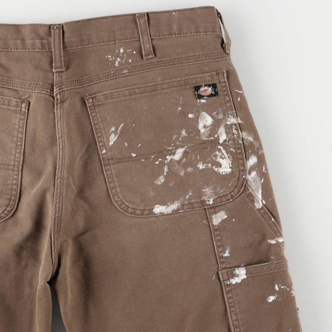 Dickies FLEX REGULER Painted Duck Painter Shorts, Men's, Size W36 cotton brown type Vintage Second Hand