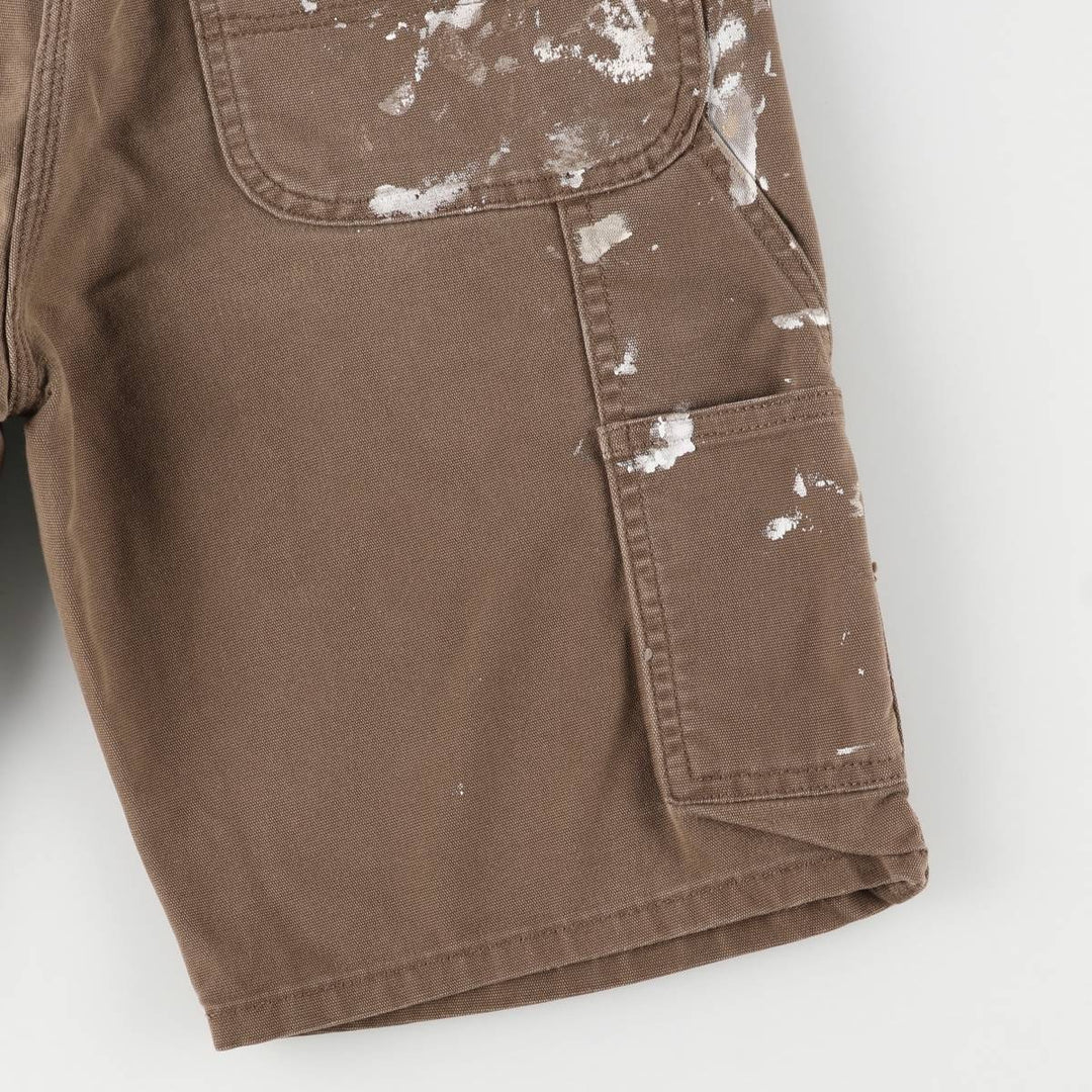 Dickies FLEX REGULER Painted Duck Painter Shorts, Men's, Size W36 cotton brown type Vintage Second Hand
