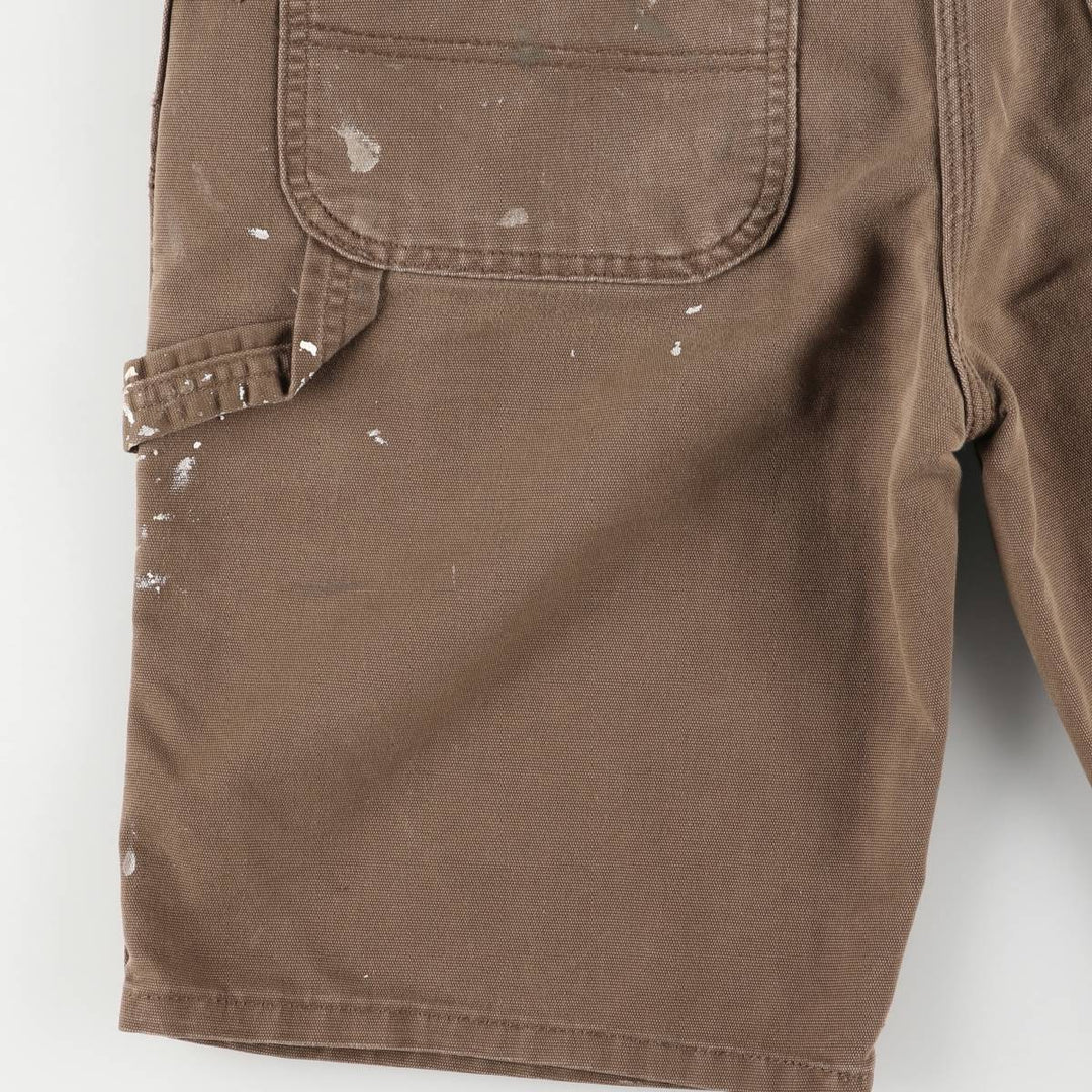 Dickies FLEX REGULER Painted Duck Painter Shorts, Men's, Size W36 cotton brown type Vintage Second Hand