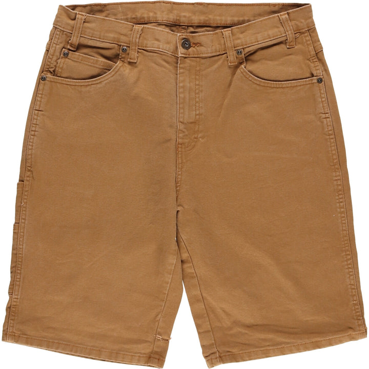 Dickies Duck Fabric Work Shorts, Half Pants, Men's, W34 equivalent cotton beige type brown Vintage Second Hand