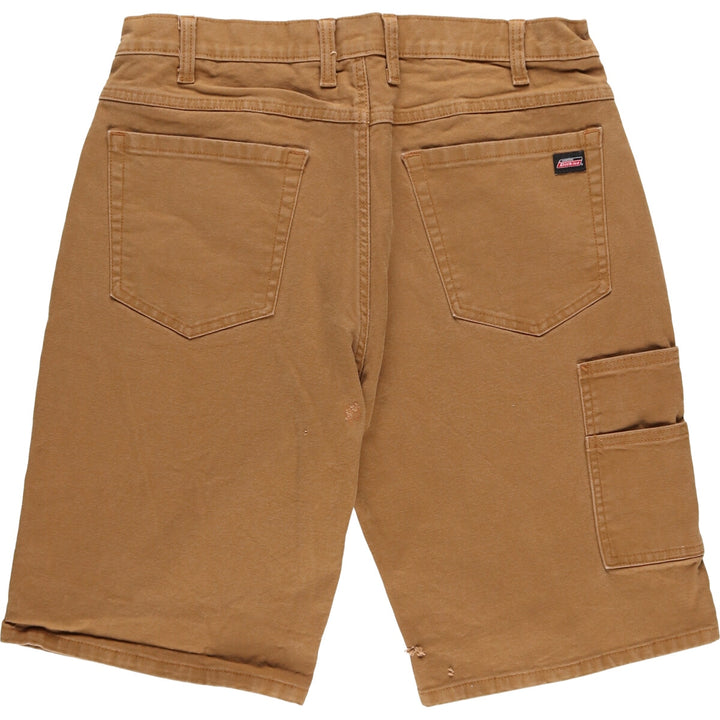 Dickies Duck Fabric Work Shorts, Half Pants, Men's, W34 equivalent cotton beige type brown Vintage Second Hand