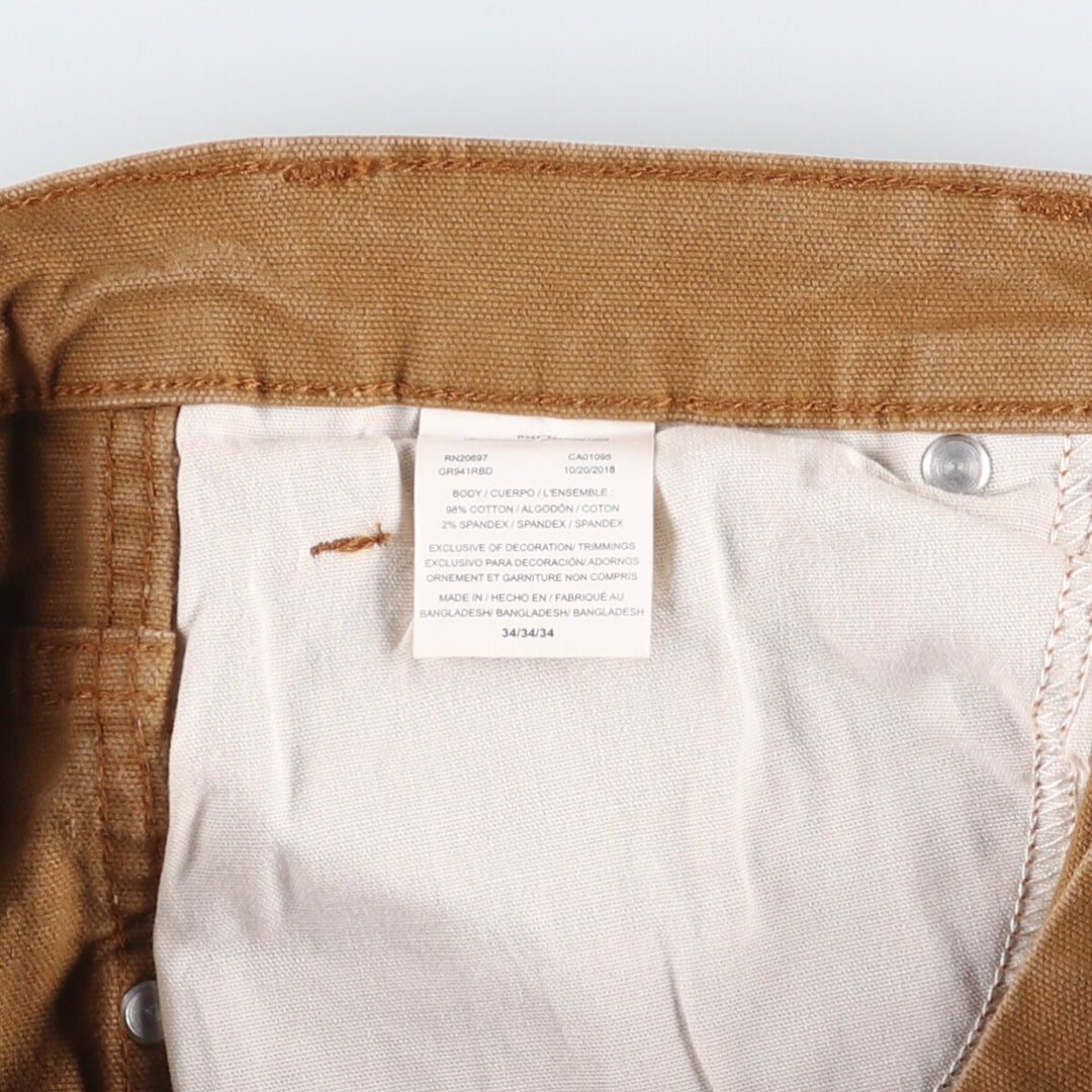 Dickies Duck Fabric Work Shorts, Half Pants, Men's, W34 equivalent cotton beige type brown Vintage Second Hand