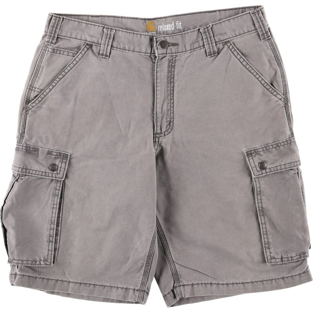 Carhartt Relaxed Fit Duck Work Shorts/Cargo Pants, Men's Size 35 cotton gray type Vintage Second Hand