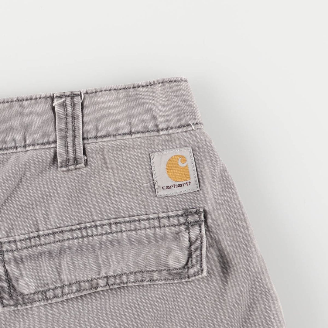 Carhartt Relaxed Fit Duck Work Shorts/Cargo Pants, Men's Size 35 cotton gray type Vintage Second Hand